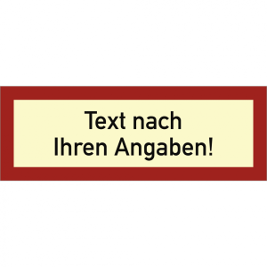 Dreifke&reg; Brandschutzzeichen - Text nach Ihren Angaben, Folie, nachl., 160-mcd...
