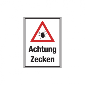 Dreifke&reg; Hinweisschild, Achtung Zecken, 400 x 300 mm, Aluverbund, Aluverbund ...