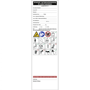 Dreifke&reg; Sicherheits- und Gebrauchsanweisung f&uuml;r mobile Podestleitern, Folie,...