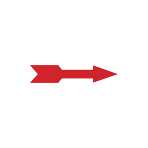 Dreifke&reg; Richtungspfeil, Rot, Folie - 1 Bund = 100 Stk. | Folie selbstklebend...