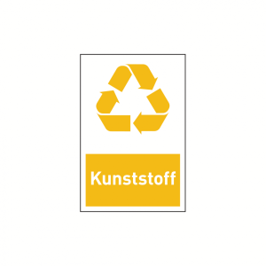 Dreifke&reg; Aufkleber Design-Recyclingschild: Kunststoff, Folie selbstklebend, 1...