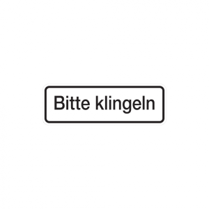 Dreifke&reg; Hinweisschild, Bitte klingeln, 60 x 180 mm, Folie, Folie selbstklebe...