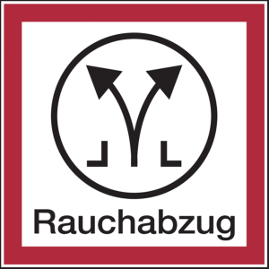 Dreifke&reg; Feuerwehrschild, Rauchabzug - angelehnt an DIN 4066 | Folie selbstkl...