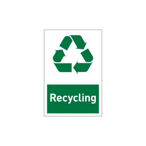 Dreifke&reg; Aufkleber Design-Recyclingschild: Recycling, Folie selbstklebend, 15...