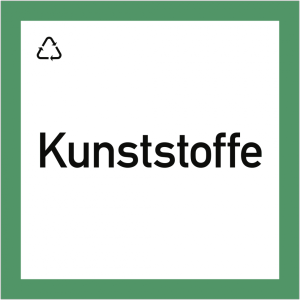 Dreifke&reg; Wertstoffkennzeichnung "Kunststoffe", Kunststoff, 300x300 mm