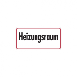 Dreifke&reg; Hinweisschild, Heizungsraum, 100 x 200 mm, Folie selbstklebend 1 Stk.