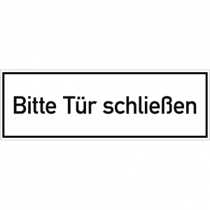 Dreifke&reg; Bitte T&uuml;r schlie&szlig;en, Folie, 300x100 mm
