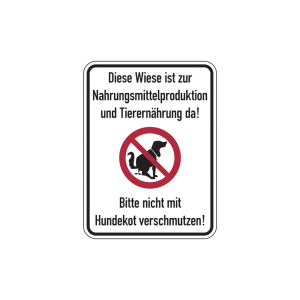 Dreifke&reg; Hinweisschild, Wiese zur Nahrungsmittelproduktion, 400 x 300 mm, Alu...