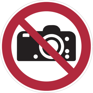 Dreifke&reg; Aufkleber (Folie) "Fotografieren verboten", &Oslash;20cm, Folie selbstklebe...