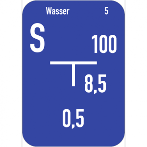 Dreifke&reg; Wasser-Hinweisschild (B) inkl. Beschriftung, Alu, 140x200 mm