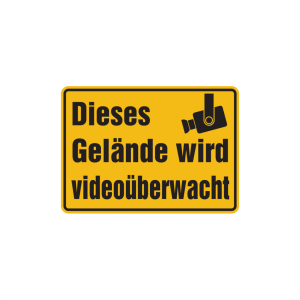 Dreifke&reg; Hinweisschild, Dieses Gel&auml;nde wird video&uuml;berwacht, Aluminium, 250 x ...