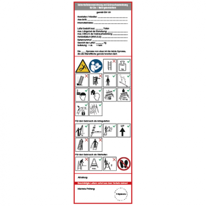 Dreifke&reg; Grundplakette, Ein- und Mehrgelenkleitern, Folie, 225x65 mm - gem. E...