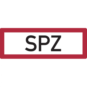Dreifke&reg; Feuerwehrschild, SPZ (Sprinklerzentrale) - DIN 4066 | Folie selbstkl...