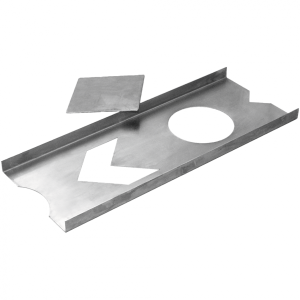 Dreifke&reg; Bodenmarkierung Spachtelschablone "Punkte u. Pfeile", Edelstahl, 100...