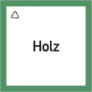 Dreifke&reg; Wertstoffkennzeichnung "Holz", Kunststoff, 300x300 mm
