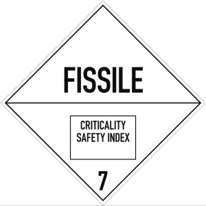 Gefahrzettel Klasse 7 (E), Folie, 100x100 mm