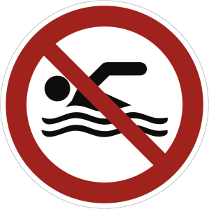 Dreifke&reg; Alu-Schild "Schwimmen verboten", &Oslash;40cm, 1 St&uuml;ck, Verbotszeichen (P04...