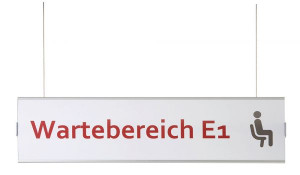 FRANKFURT Deckenh&auml;nger Fluchtweg, 15,5 x 29,7 cm