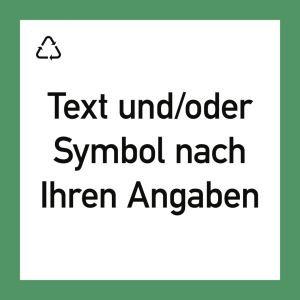 Dreifke&reg; Schild, Wertstoffkennzeichen - Text nach Ihren Angaben, Kunststoff, ...
