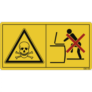 Dreifke&reg; Aufkleber - Vergiftungsgefahr-Niemals in den Beh&auml;lter steigen, Folie...