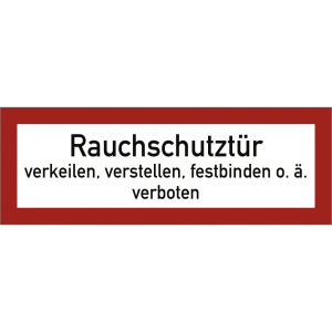 Dreifke&reg; Aufkleber Rauchschutzt&uuml;r verkeilen...verboten, Folie, 210x74 mm