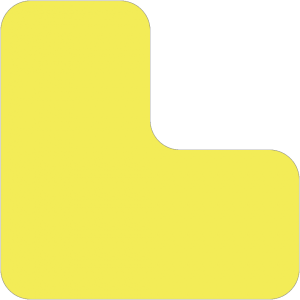 Stellplatzmarker WT-5210, L-St&uuml;ck, Polyester, Gelb, 100x100 mm, 25 St&uuml;ck/VE