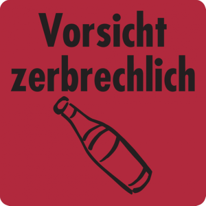 Dreifke&reg; Verpackungsetiketten, Vorsicht zerbrechlich - Rolle &agrave; 100/500 Stk. |...