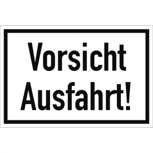 Dreifke&reg; Vorsicht Ausfahrt!, Alu, 300x200 mm