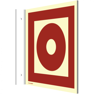 Dreifke&reg; Fahnenschild Brandmelder manuell, Kunststoff, nachleucht., 160-mcd, ...