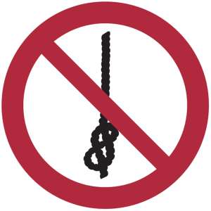 Dreifke&reg; Kunststoff-Schild "Knoten von Seilen verboten", &Oslash;20cm, 1 St&uuml;ck, Verb...