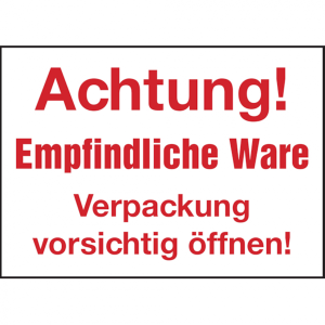 Dreifke&reg; Verpackungsetiketten, Achtung! Empfindliche Ware | Folie selbstklebe...