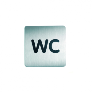 WC-Piktogramm, WC, quadratisch, Edelstahl, 1 Stk.