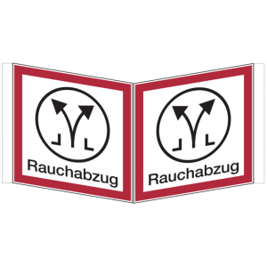 Dreifke&reg; Feuerwehrschild, Winkelschild Rauchabzug - angelehnt an DIN 4066 | P...