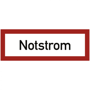 Dreifke&reg; Aufkleber Brandschutzschild Notstrom, Folie, 210x74 mm, 1 St&uuml;ck