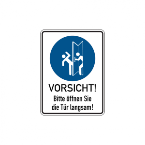 Dreifke&reg; Aufkleber T&uuml;rschild, Bitte &ouml;ffnen Sie die T&uuml;r langsam!, rechts, 200 ...