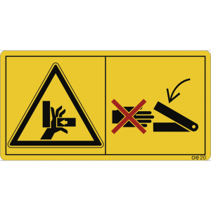 Dreifke&reg; Niemals in den Quetschgefahrenbereich ..., Folie, 168x88 mm, 2 St&uuml;ck...