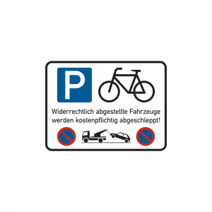 Dreifke&reg; Parkverbotsschild, Fahrradstellplatz, 300 x 400 mm, Aluverbund, Aluv...