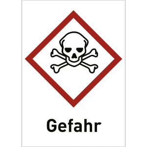 Dreifke&reg; Aufkleber Akute Toxizit&auml;t (GHS 06) Gefahr, Folie, 37x52 mm, 500 St&uuml;c...