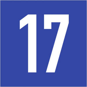 Dreifke&reg; Hausnummernschild, max. 2 Zeichen, blau, Alu, reflektierend, 150x150 mm