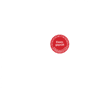 Dreifke&reg; Kabelpr&uuml;fplakette, Elektrisch gepr&uuml;ft, Rot/Wei&szlig;, Folie, 20x50 mm - B...