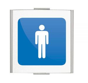 FRANKFURT T&uuml;rschild 120x120mm mit Piktogramm WC Herren