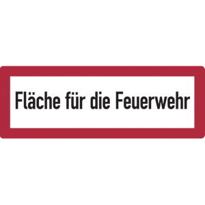 Dreifke&reg; Feuerwehrschild, Fl&auml;che f&uuml;r die Feuerwehr - DIN 4066 | Alu gepr&auml;gt |...