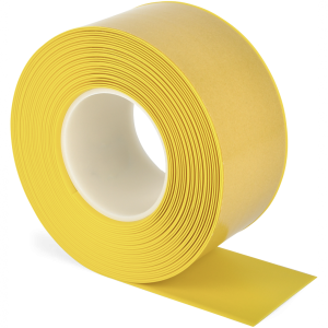 Bodenmarkierungsband WT-500 mit abgeschr&auml;gten Kanten, PVC, Gelb, 75 mm x 10 m