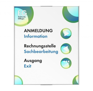 OSLO Wandschild DIN A3 hoch | Aluminium silber | entspiegelte Abdeckung | 420...