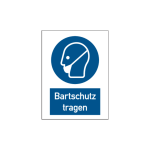 Dreifke&reg; Kunststoff-Schild "Bartschutz tragen", 20x30cm (BxH), 1 St&uuml;ck, Praxi...
