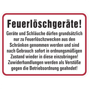 Dreifke&reg; Hinweisschild Feuerl&ouml;schger&auml;te | Alu gepr&auml;gt | 400x300 mm, 1 Stk