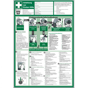 Dreifke&reg; Aushang, Anleitung zur Ersten Hilfe - praxisbew&auml;hrt | PVC | 410x595 ...