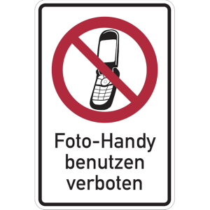 Dreifke&reg; Verbotsschild, Kombischild, Foto-Handy verboten - praxisbew&auml;hrt | Fo...