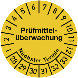 Dreifke&reg; Pr&uuml;fplakette Pr&uuml;fmittel&uuml;berwachung N&auml;chster Termin 2028-2033, Dokume...