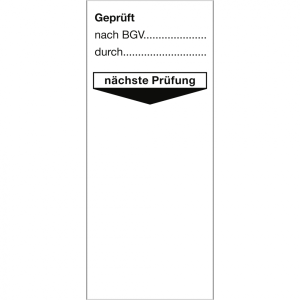 Dreifke&reg; Aufkleber Grundplakette Gepr&uuml;ft nach BGV durch n&auml;chste Pr&uuml;fung,Folie...